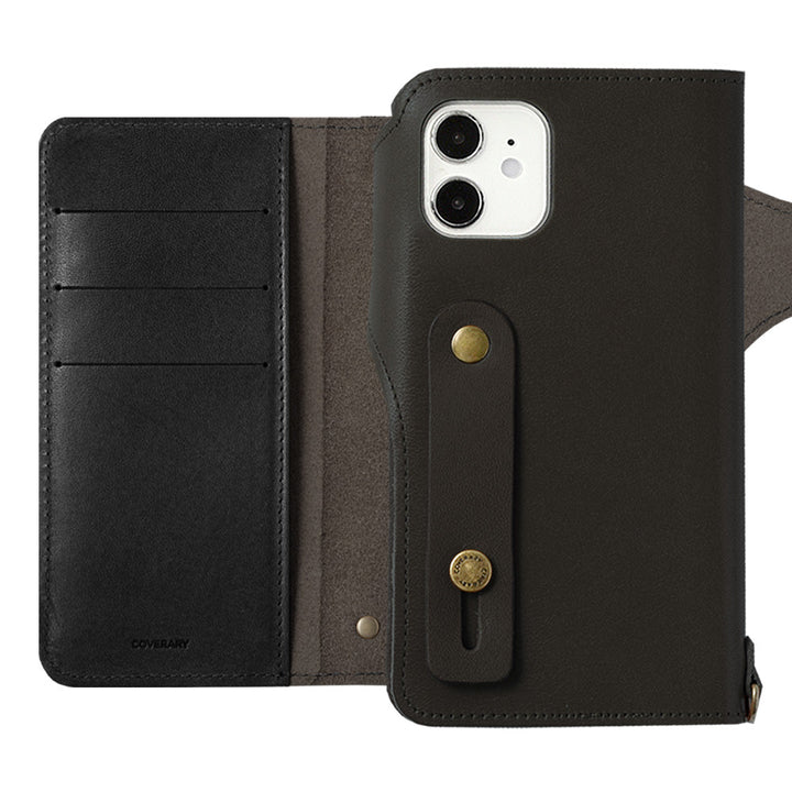 Genuine Leather Tochigi Leather Card Storage with Finger Belt Notebook-style Case (with Belt) for Google Pixel Series