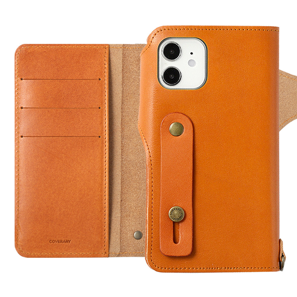 Genuine Leather Tochigi Leather Card Storage with Finger Belt Notebook-style Case (with Belt) for Google Pixel Series