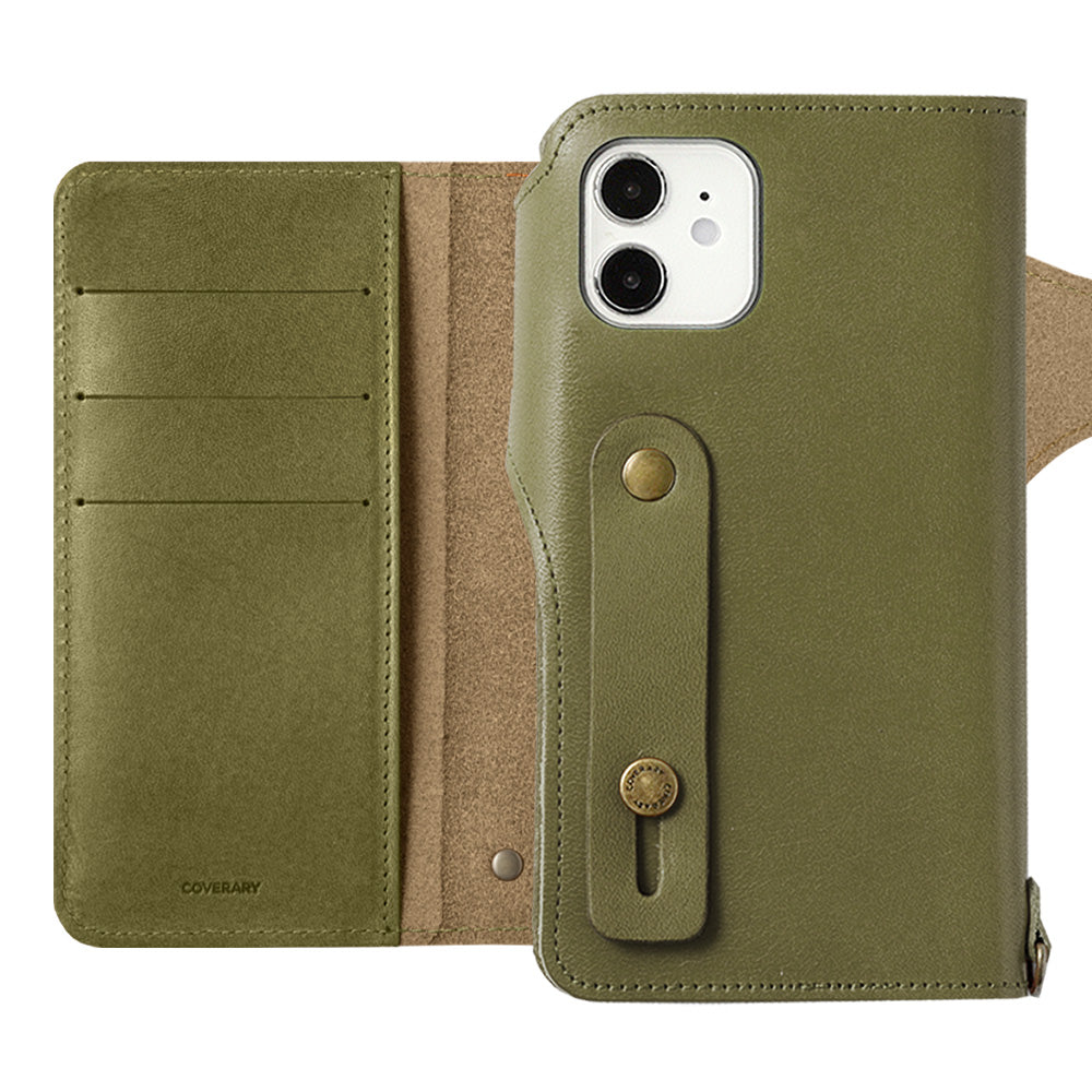 Genuine Leather Tochigi Leather Card Storage with Finger Belt Notebook-style Case (with Belt) for Google Pixel Series