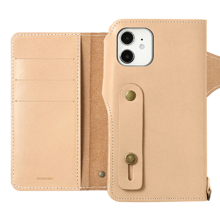 Genuine Leather Tochigi Leather Card Storage with Finger Belt Notebook-style Case (with Belt) for Google Pixel Series