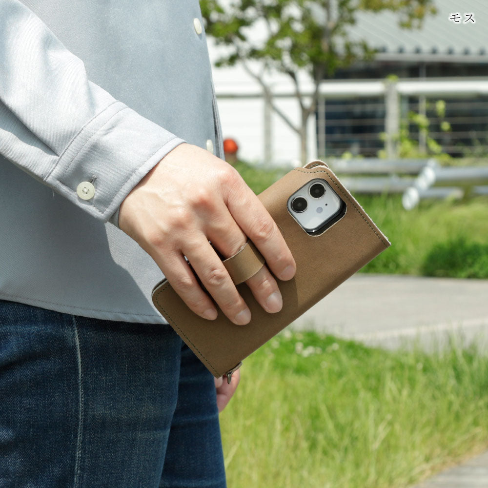 Genuine Leather Tochigi Leather Card Storage with Finger Belt Notebook-style Case (with Belt) for Google Pixel Series