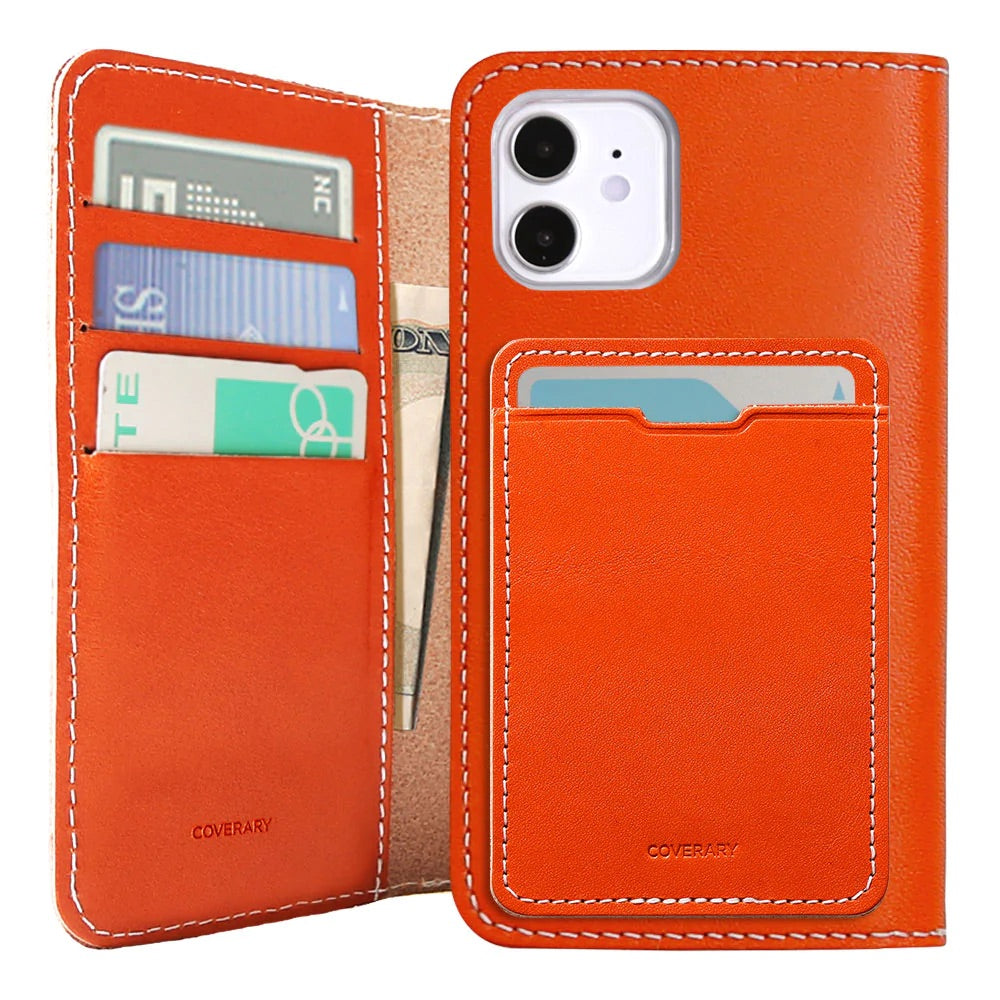 Genuine leather Tochigi leather with selectable back pocket card storage notebook-style case AQUOS series