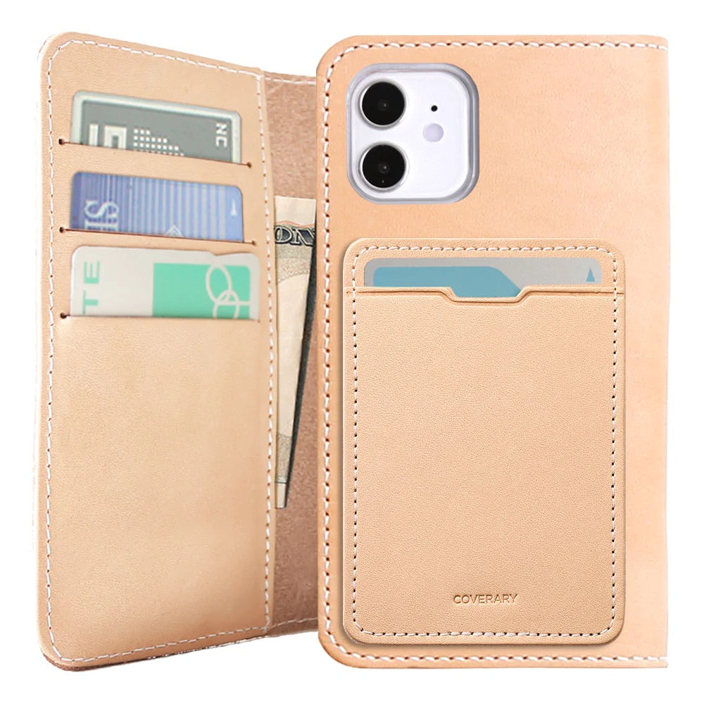 Genuine leather Tochigi leather with selectable back pocket card storage notebook-style case AQUOS series