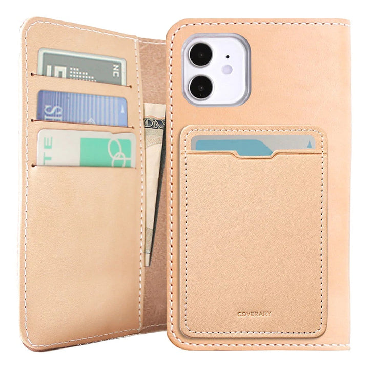 Genuine leather Tochigi leather with selectable back pocket card storage notebook-style case AQUOS series