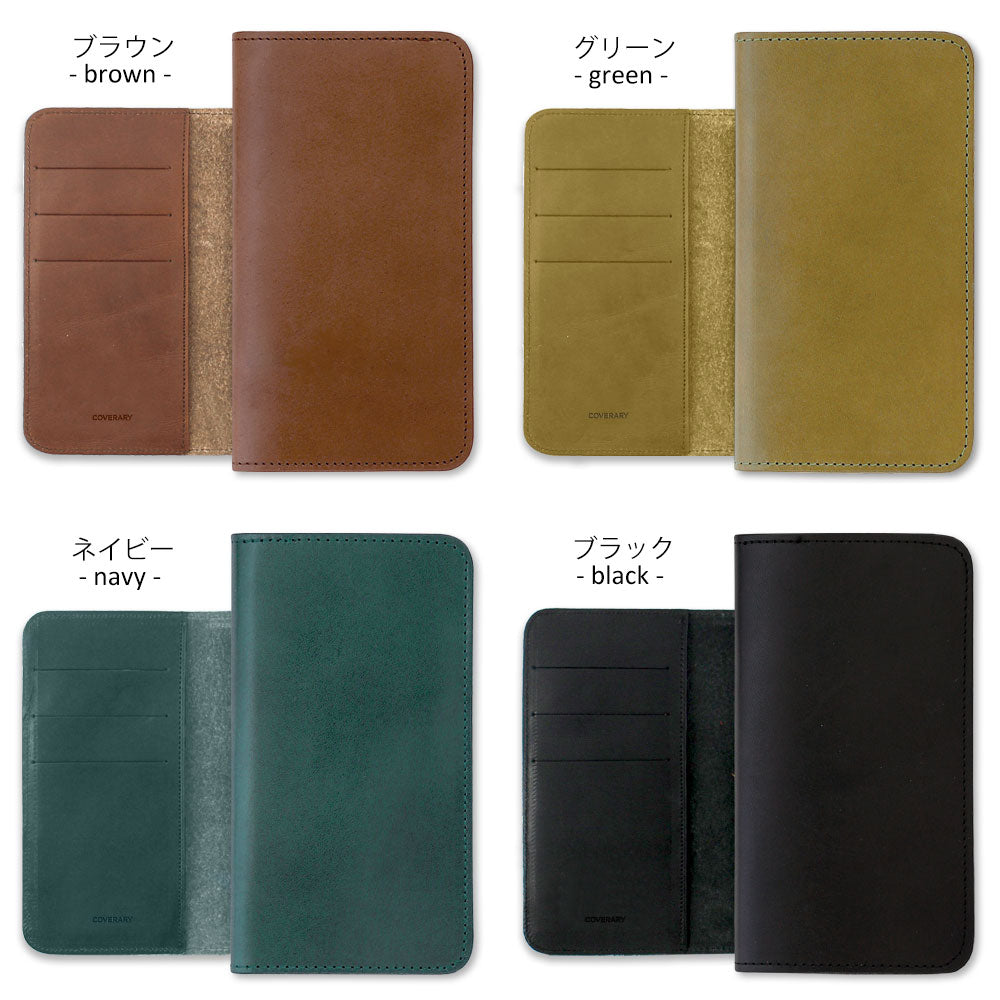 Genuine leather Tochigi leather with selectable back pocket card storage notebook-style case