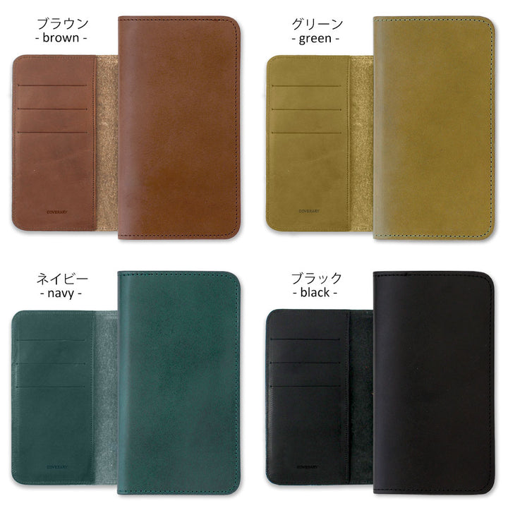 Genuine leather Tochigi leather with selectable back pocket card storage notebook-style case