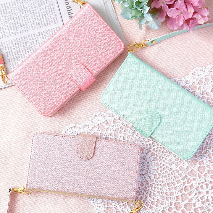 Mobile Wi-Fi Mobile Router Case Vegan Leather Pearl Color With Strap Notebook Type Case