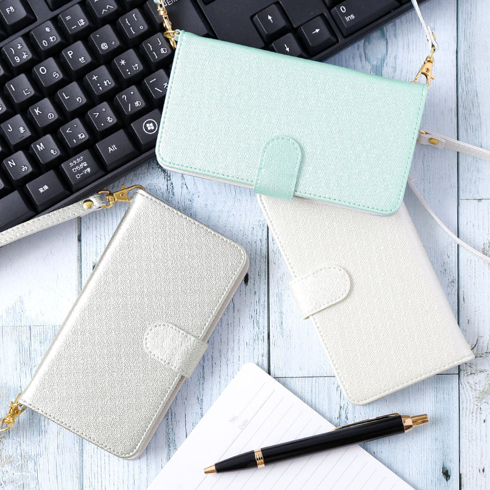 Mobile Wi-Fi Mobile Router Case Vegan Leather Pearl Color With Strap Notebook Type Case