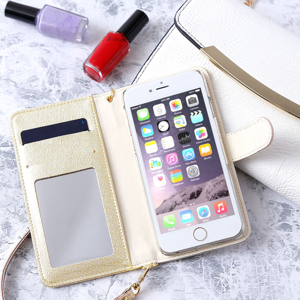 Mobile Wi-Fi Mobile Router Case Vegan Leather Pearl Color With Strap Notebook Type Case