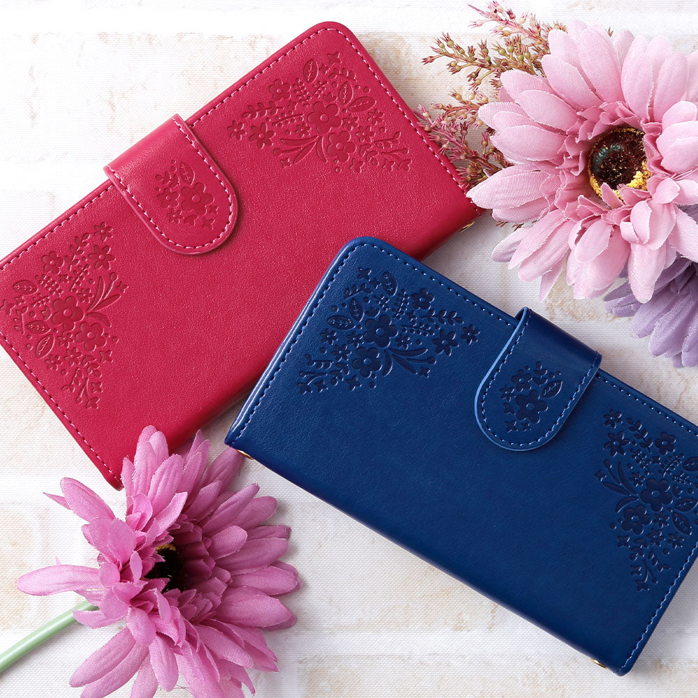 Mobile Wi-Fi Mobile Router Case Vegan Leather Floral Embossed Notebook Case