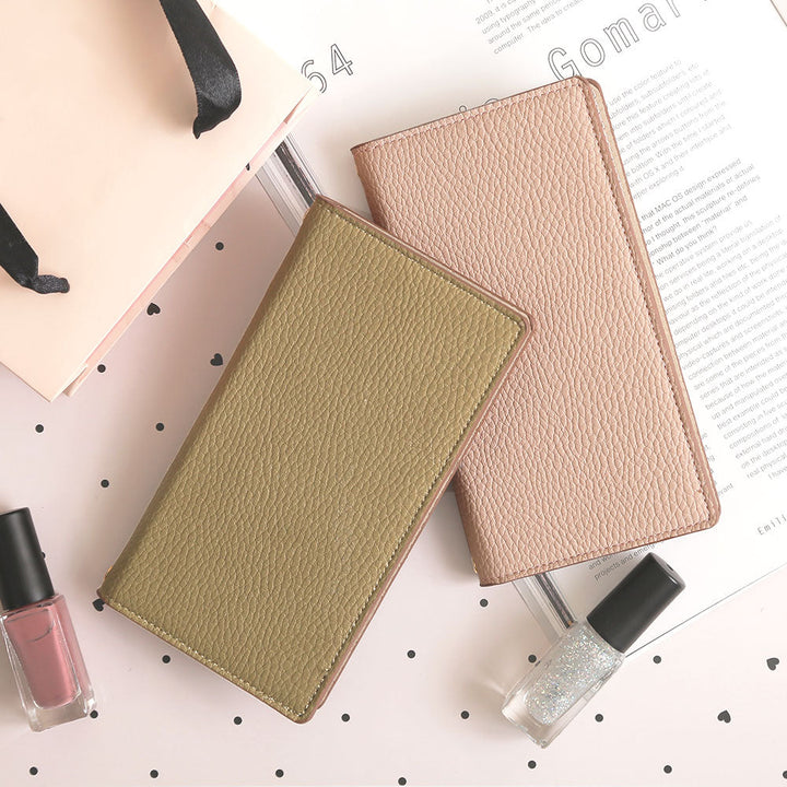 Vegan leather smoky color folio case AQUOS series