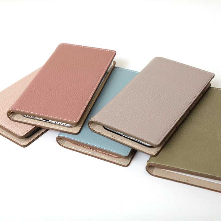 Vegan leather smoky color folio case AQUOS series