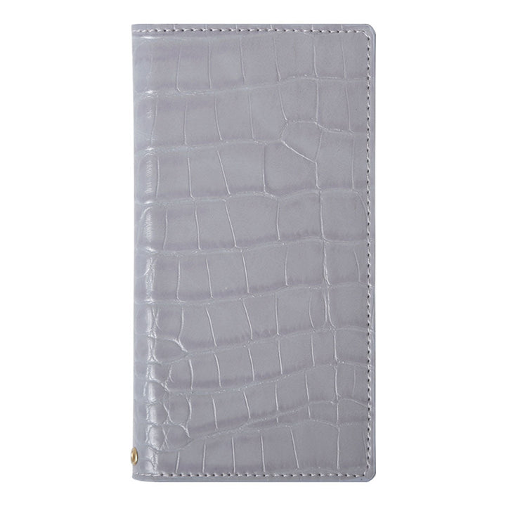 Vegan leather crocodile pattern pastel folio case AQUOS series