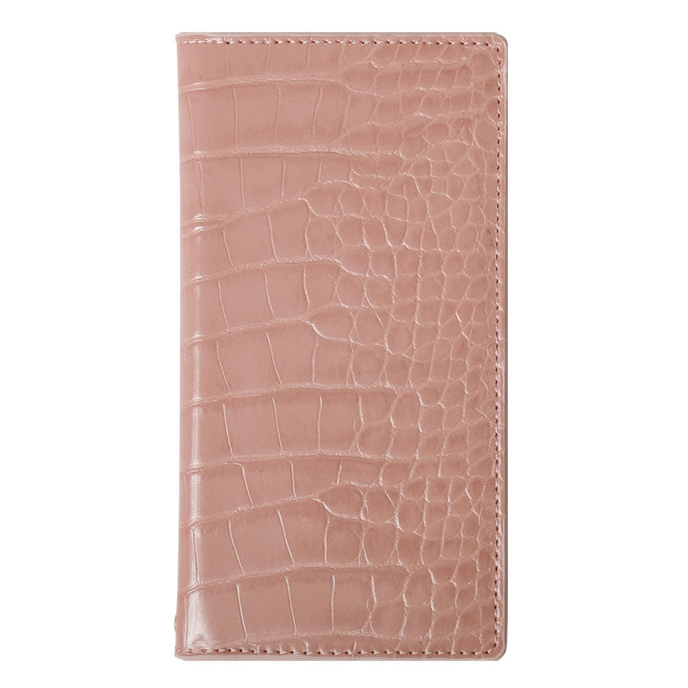 Vegan leather crocodile pattern pastel folio case for iPhone series