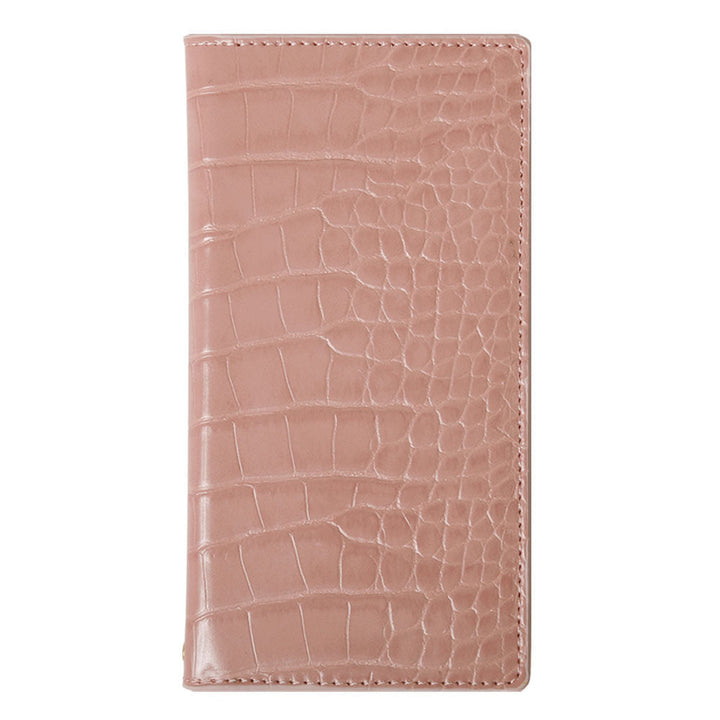 Vegan leather crocodile pattern pastel folio case for iPhone series