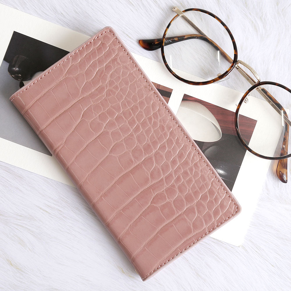 Mobile Wi-Fi Mobile Router Case Vegan Leather Crocodile Pattern Pastel Notebook-style Case