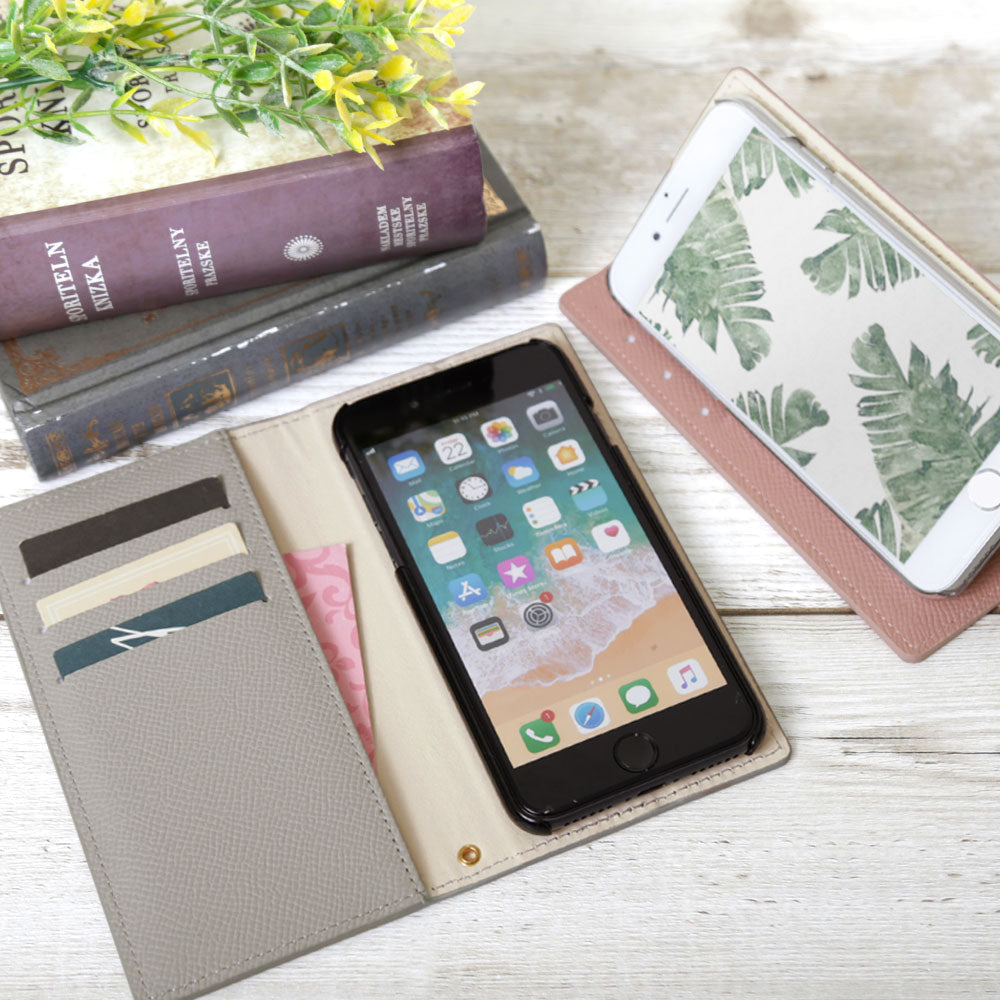 Vegan leather basic color stand function folio case for iPhone series