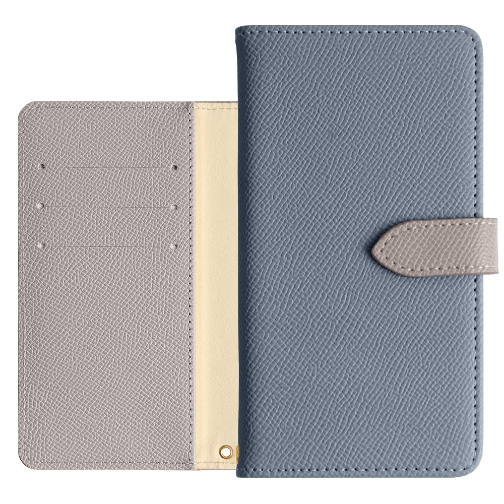 ヴィーガンレザー バイカラー スタンド機能 手帳型ケース（ベルトあり） Galaxyシリーズ