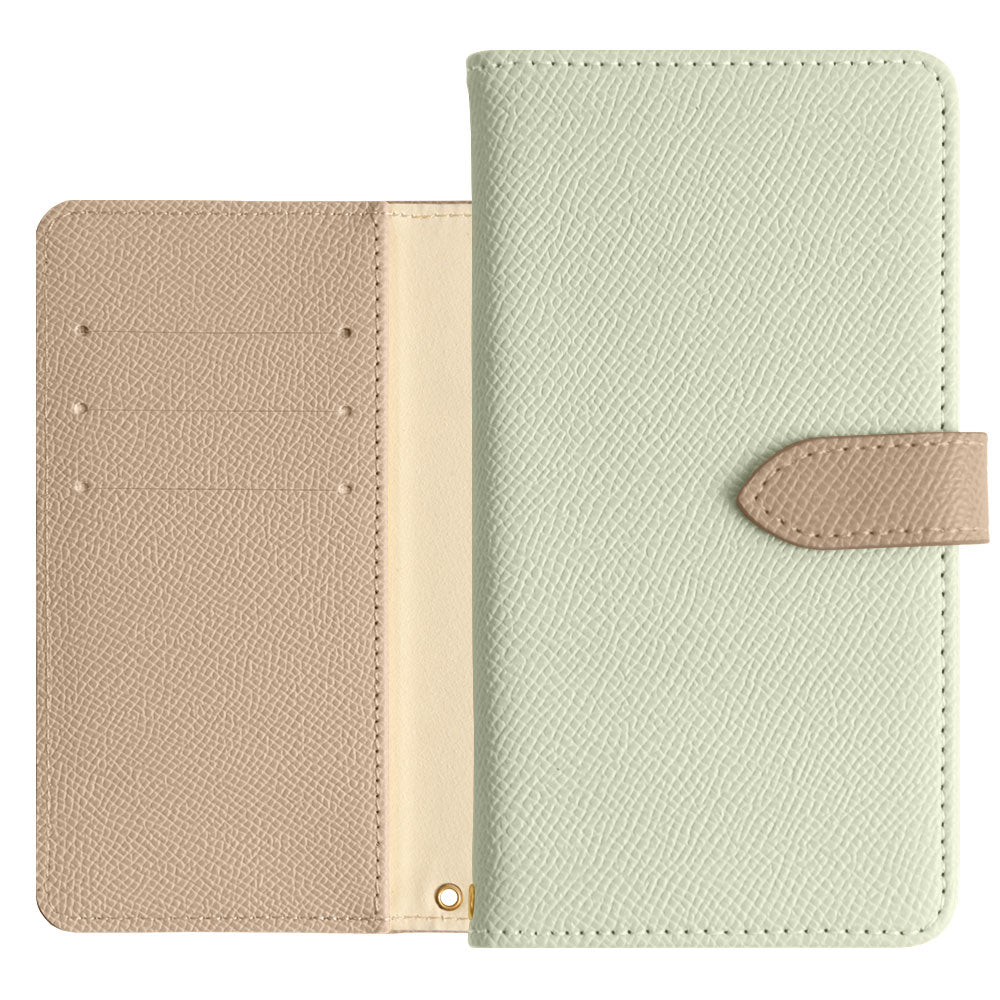 ヴィーガンレザー バイカラー スタンド機能 手帳型ケース（ベルトあり） Xperiaシリーズ