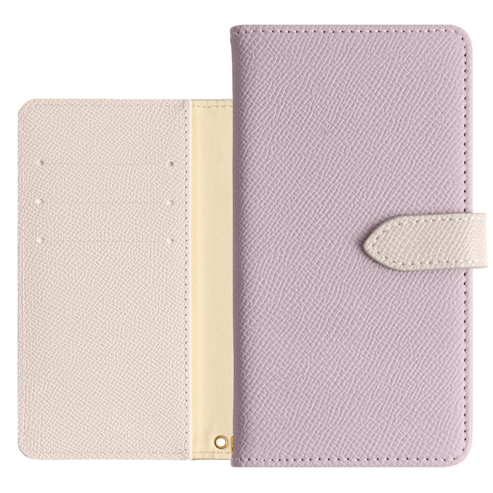 ヴィーガンレザー バイカラー スタンド機能 手帳型ケース（ベルトあり） Xperiaシリーズ