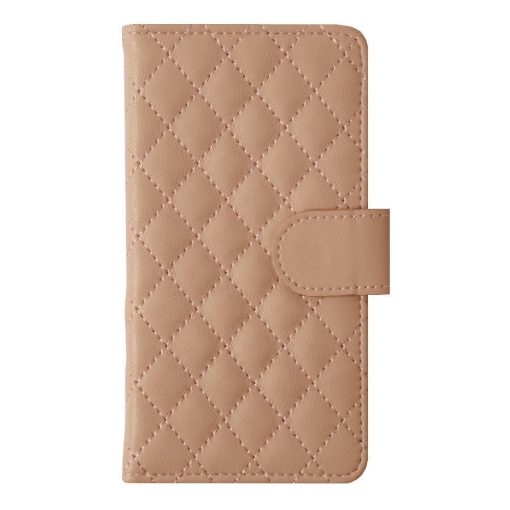 キルティング ミラー付き 手帳型ケース（ベルトあり） iPhoneシリーズ