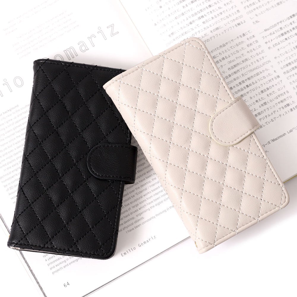 Étui portefeuille matelassé avec miroir (avec ceinture) série Galaxy