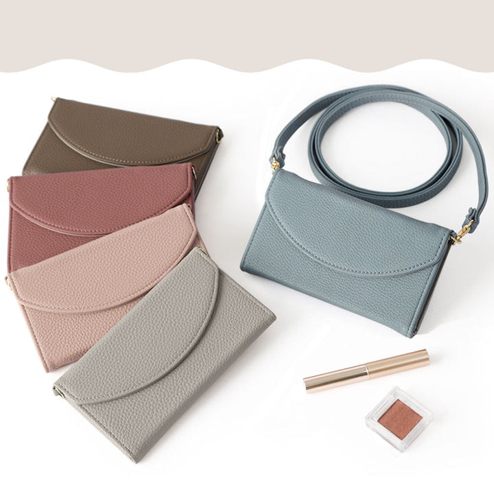 Vegan leather tri-fold smoky color strap-attached notebook-style case for iPhone series