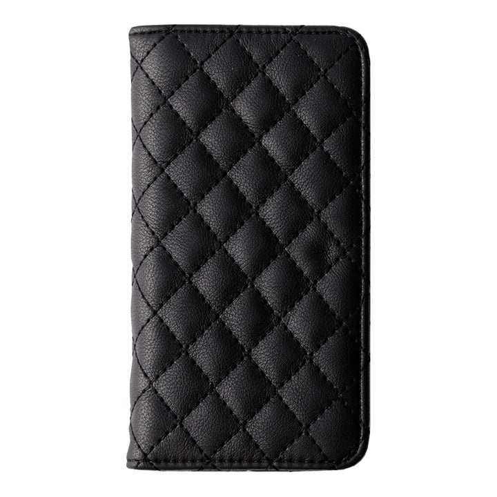 キルティング ミラー付き 手帳型ケース