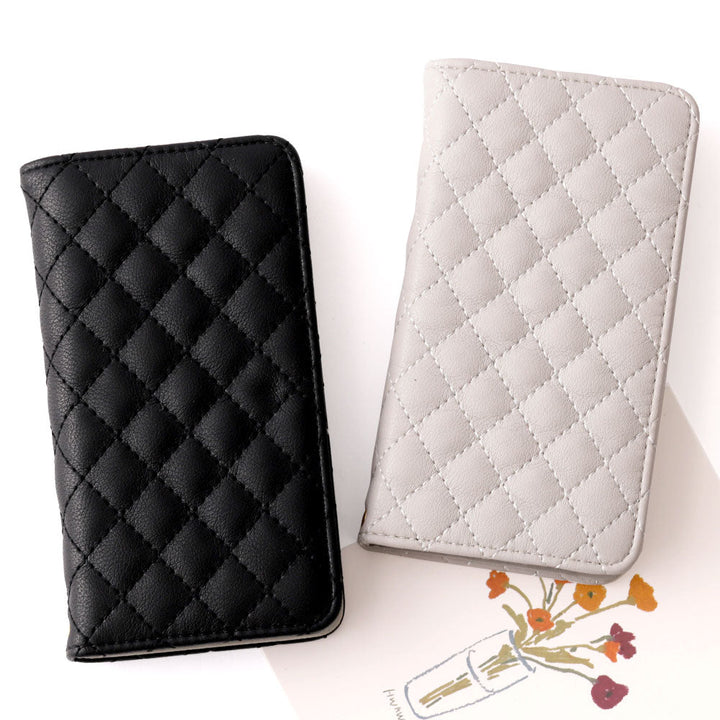 Quilted Diary Case with Mirror for AQUOS Series