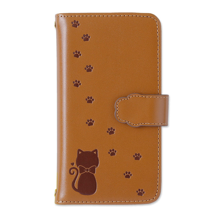 Mobile Wi-Fi Mobile Router Case Vegan Leather Cat Pattern Embossed Notebook-style Case
