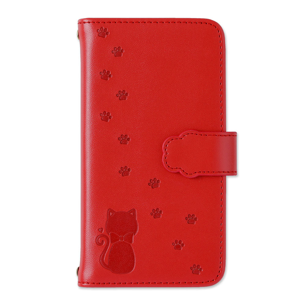 Mobile Wi-Fi Mobile Router Case Vegan Leather Cat Pattern Embossed Notebook-style Case