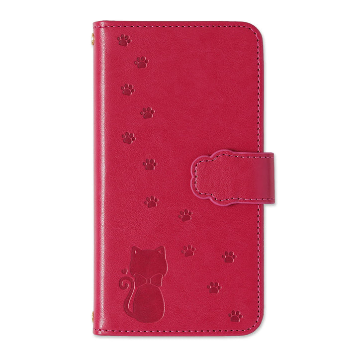Mobile Wi-Fi Mobile Router Case Vegan Leather Cat Pattern Embossed Notebook-style Case