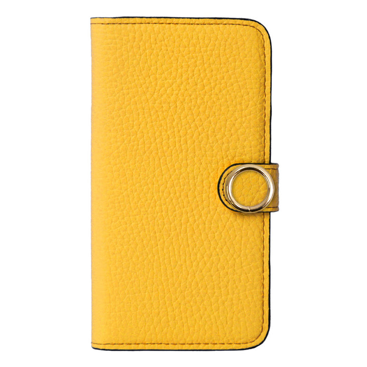 Genuine leather 32 colors Italian shrink leather card storage gold ring notebook-style case (with belt)